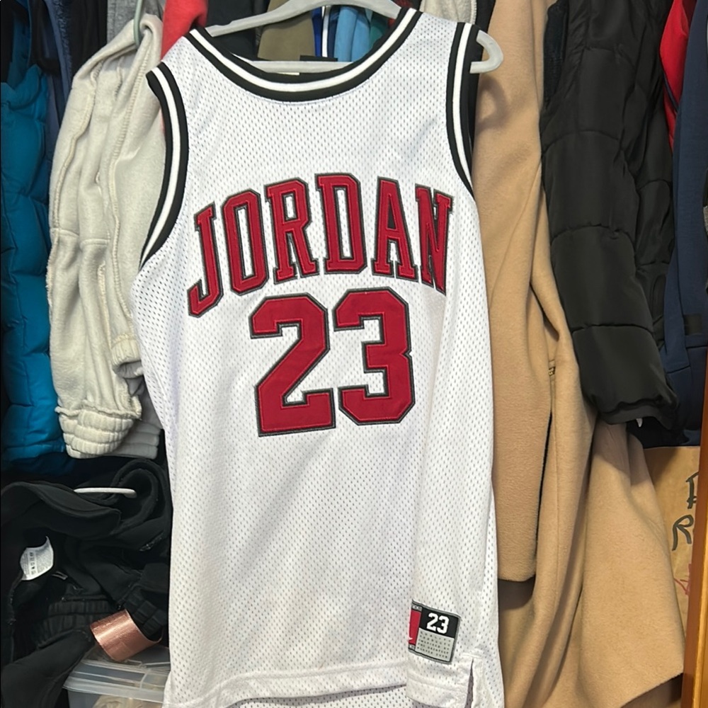 Jordan White and Black Athletic Jersey